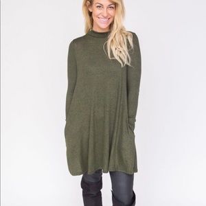 Agnes & Dora Mock Neck Sweater Swing